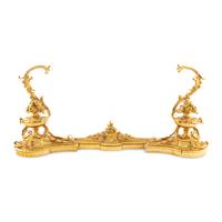 A Louis XV Style Gilt Bronze Fire Fender