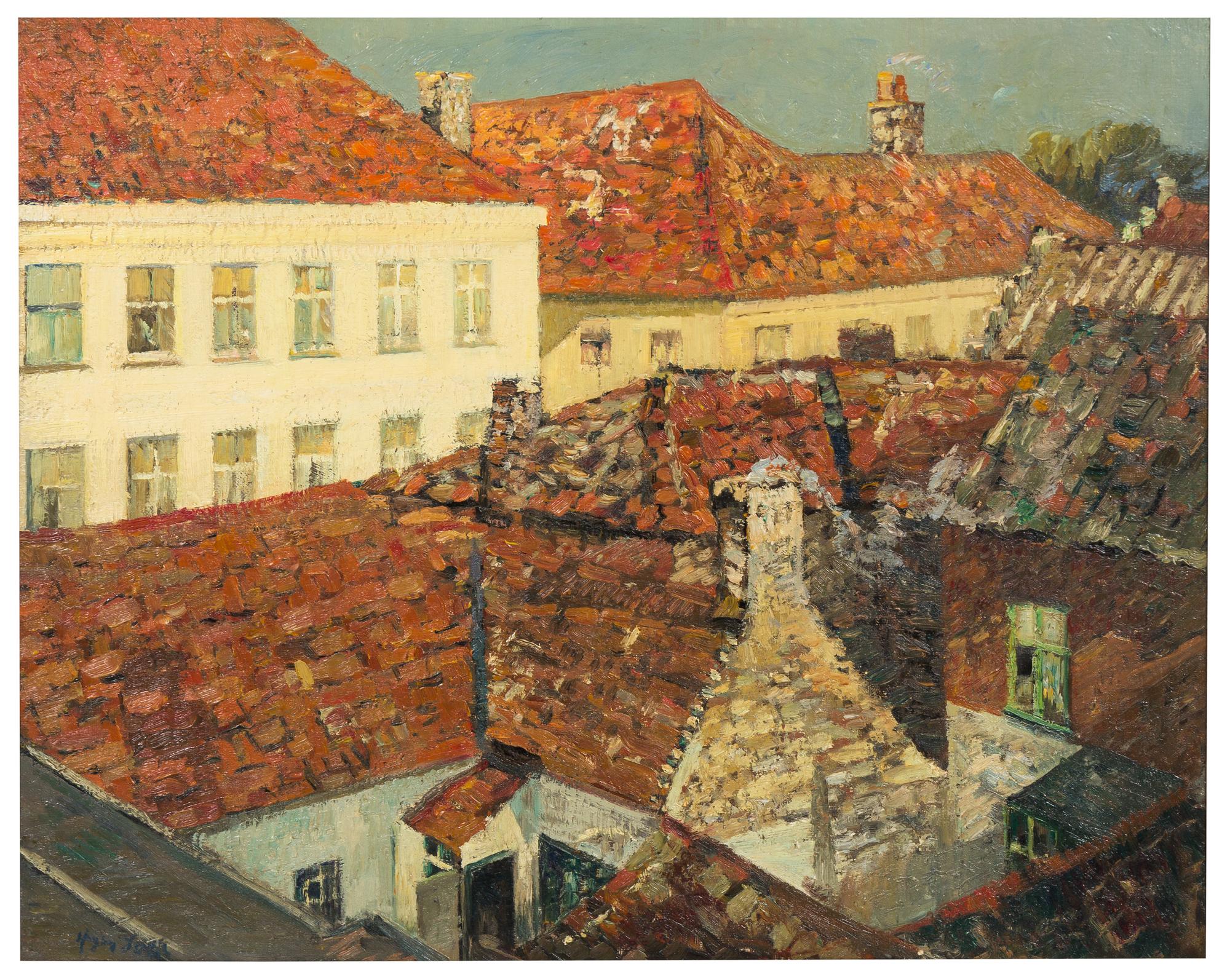 Richard Hayley Lever, (American, 1876-1958), Rooftops