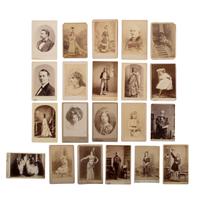 [Early Photography] Group of 56 Carte de Visites and Cabinet cards of 19th Century Performers incl. Lind, Mitchell, Keene