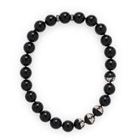 Chantecler, Onyx and Diamond Beaded Necklace