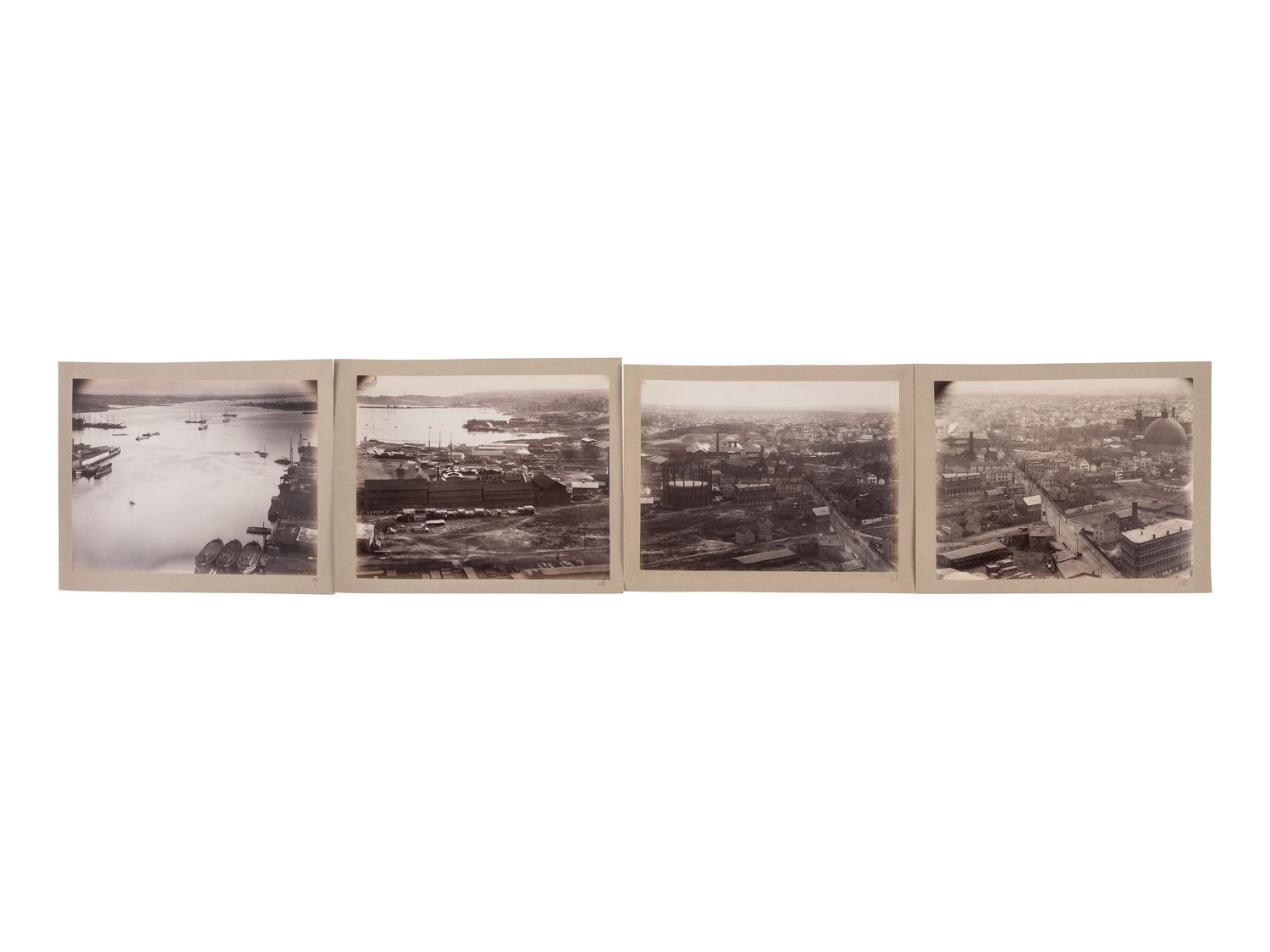Rhode Island Extraordinary 20 Part Photo Panorama of Providence, circa 1880-90.