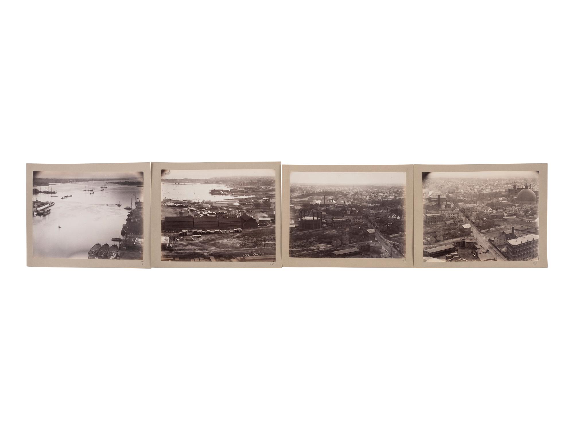Rhode Island Extraordinary 20 Part Photo Panorama of Providence, circa 1880-90.