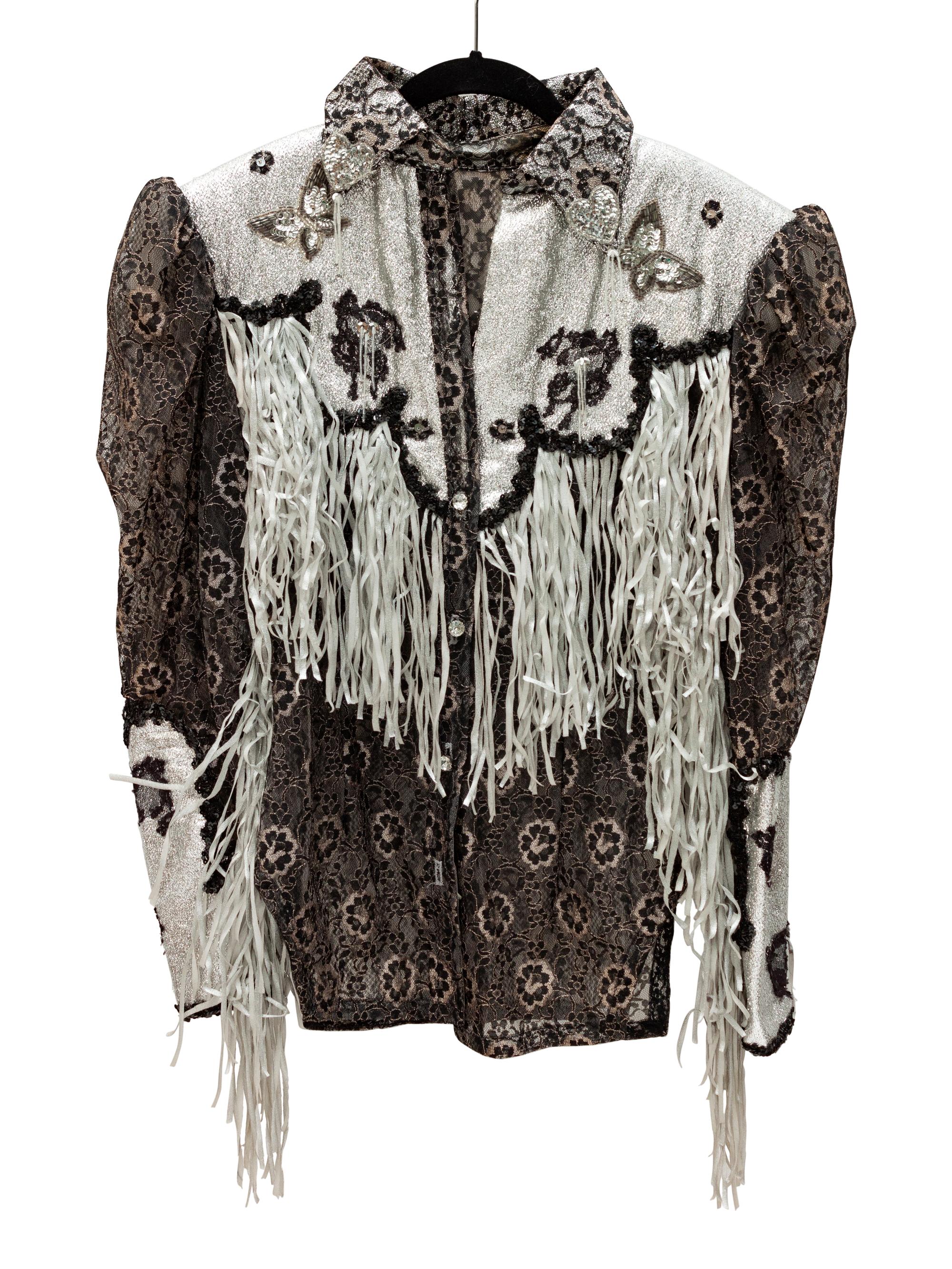 Three Lace and Lame-Fringe Women's Rodeo Shirts