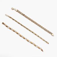 A Trio of 14K Yellow Gold Bracelets
