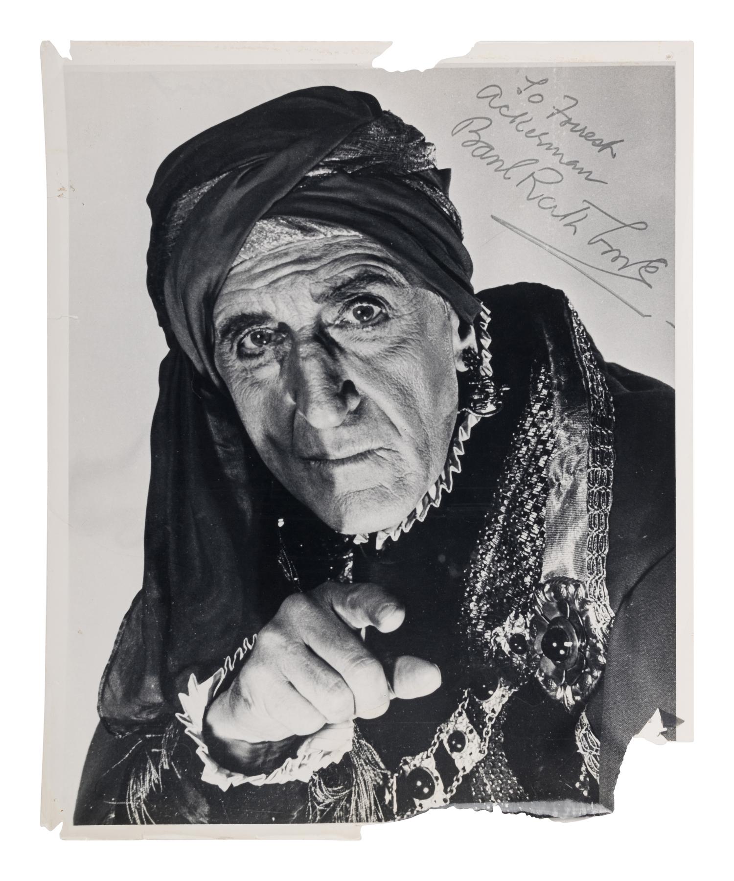 [ACKERMAN, FORREST J. (1916-2008)]. A large archive of photographs from the personal collection of Forrest J. Ackerman, including many inscribed photographs from various authors and celebrities.