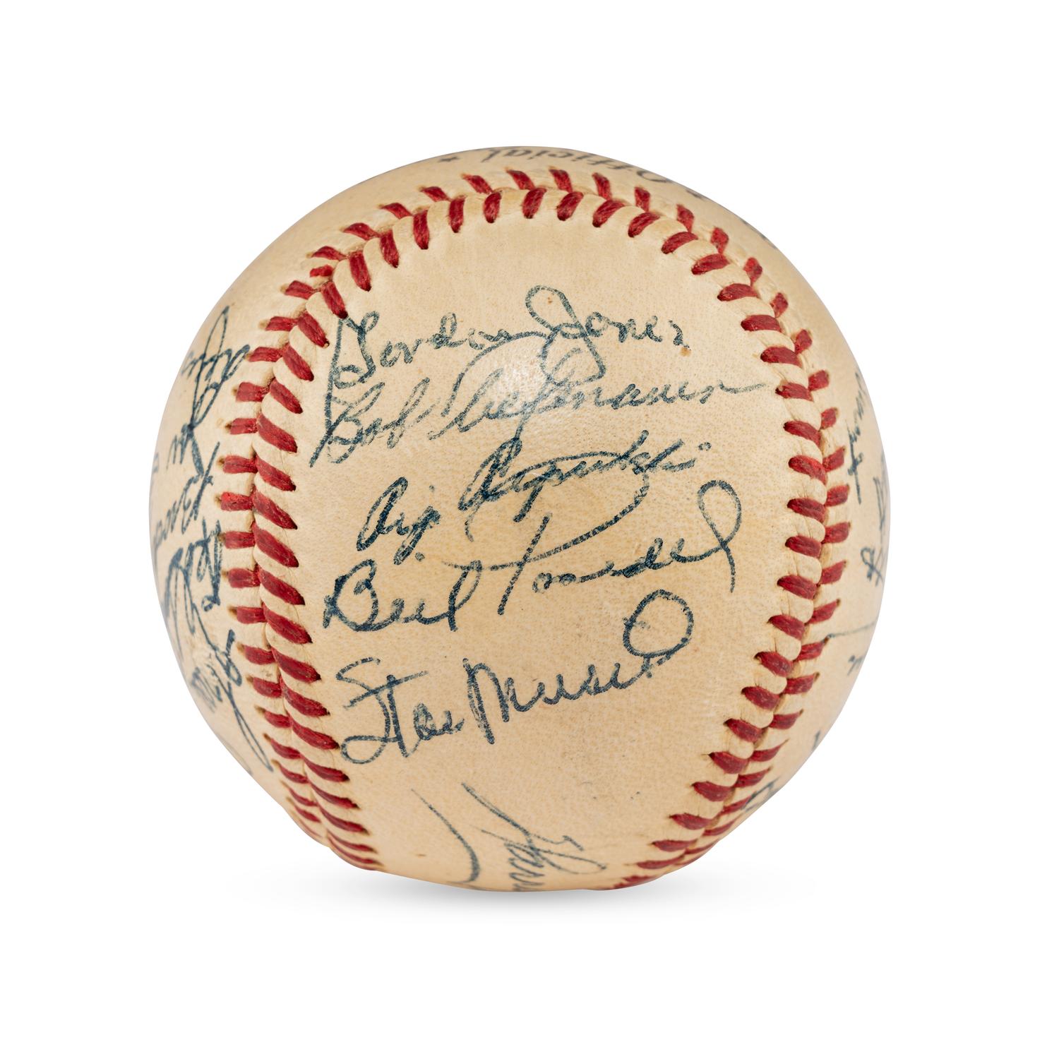 A 1955 St. Louis Cardinals Team Signed Autograph Baseball Featuring Stan Musial (JSA Letter of Authenticity),