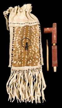 Items associated with John Spotted Bear, survivor of The Battle of the Little Bighorn fort yates, north dakota, 1950s and before