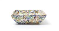 A Fenton Stoneware Bowl Width 9 inches.