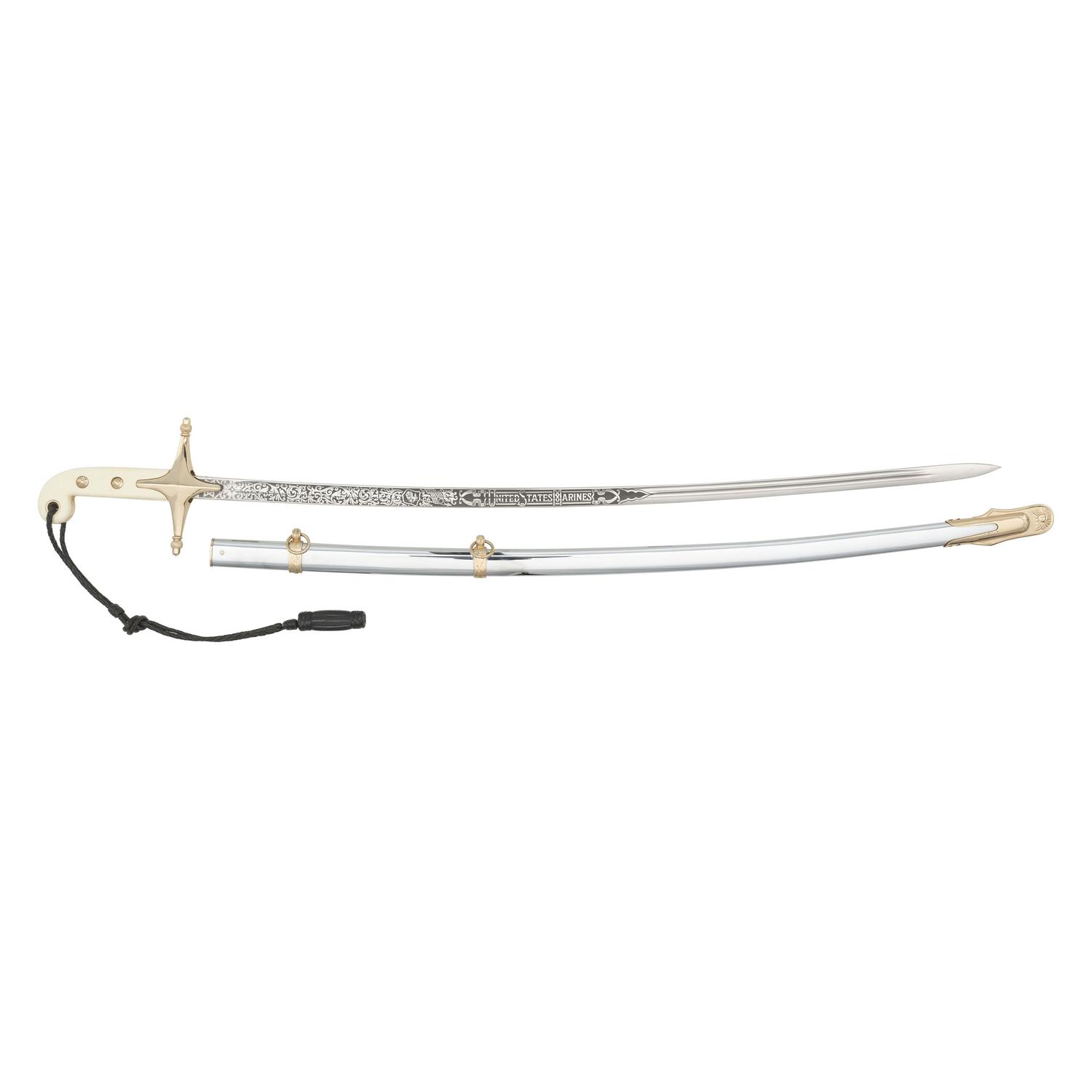 USMC Officers Mameluke Sword by Hilborn-Hamberger Named to John J Hoagland