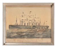 [TRANSPORTATION] -- [SCIENCE & TECHNOLOGY]. Sterling silver presentation box identified to Captain James Anderson (1824-1893), commander of the SS Great Eastern on the voyage which successfully laid the first transatlantic telegraph cable.