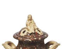 A Large English Agateware Potpourri Vase