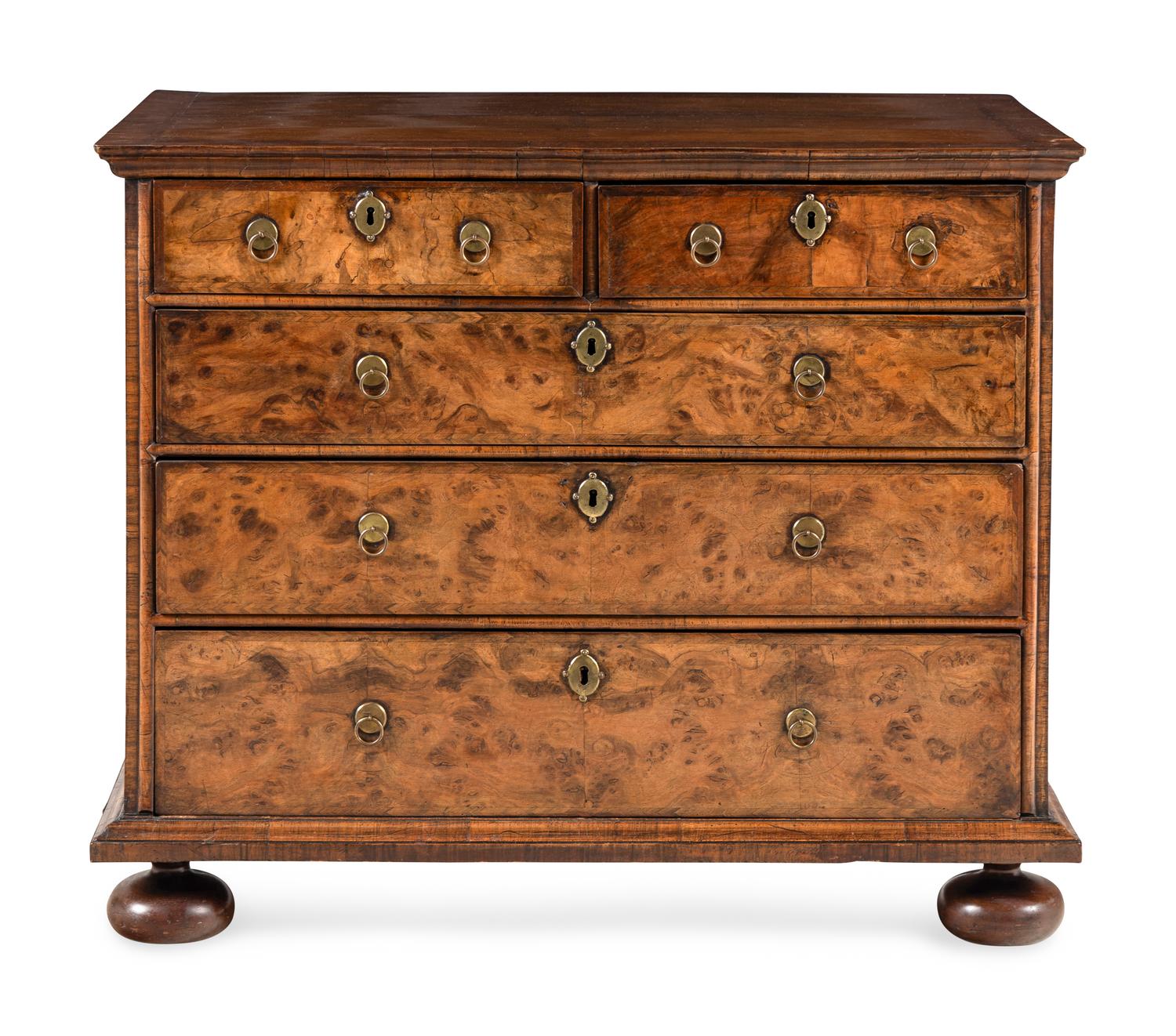 A George II Walnut Chest of Drawers