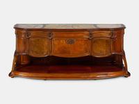 Art Nouveau Carved Bar Suite comprising a bar and a liquor cabinet