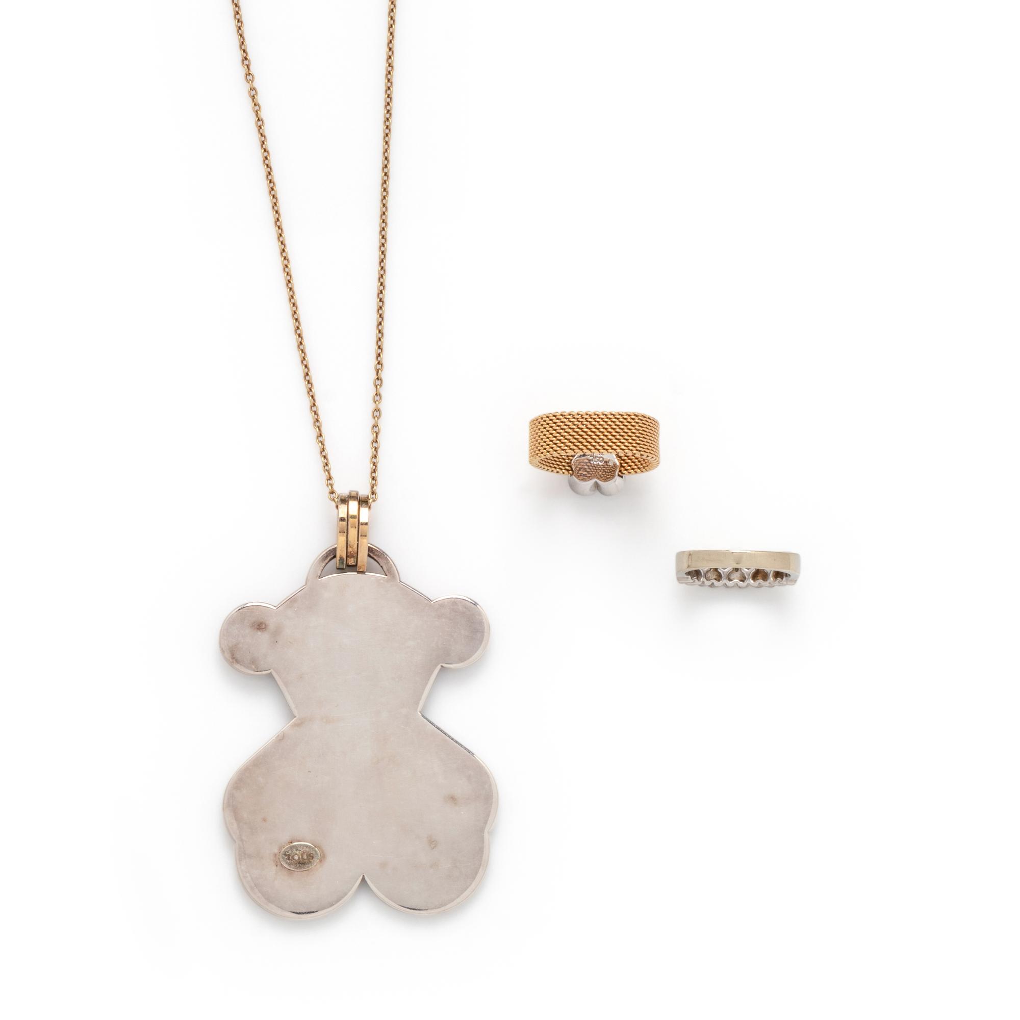 TOUS, COLLECTION OF TEDDY BEAR MOTIF JEWELRY