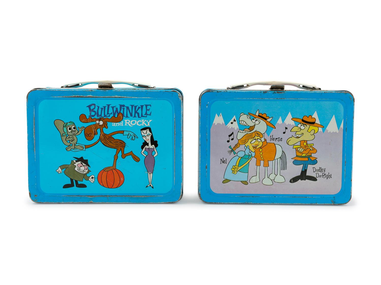 A "Rocky & Bullwinkle" Lunch Box and a "Dudley Do-Right" Lunch Box