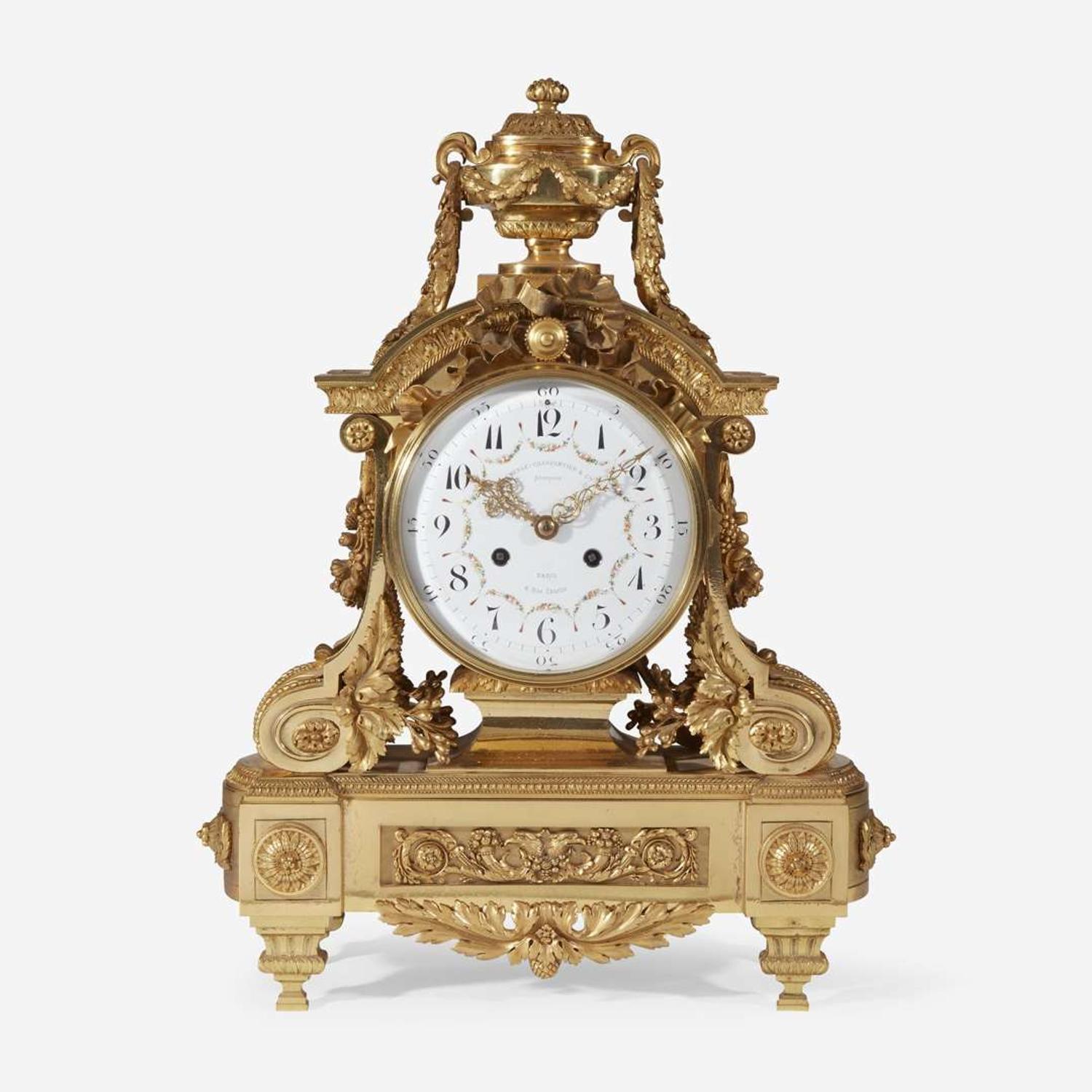 A Louis XVI Style Gilt-Bronze Mantel Clock Lemerle-Charpentier & Cie., Paris, 19th century