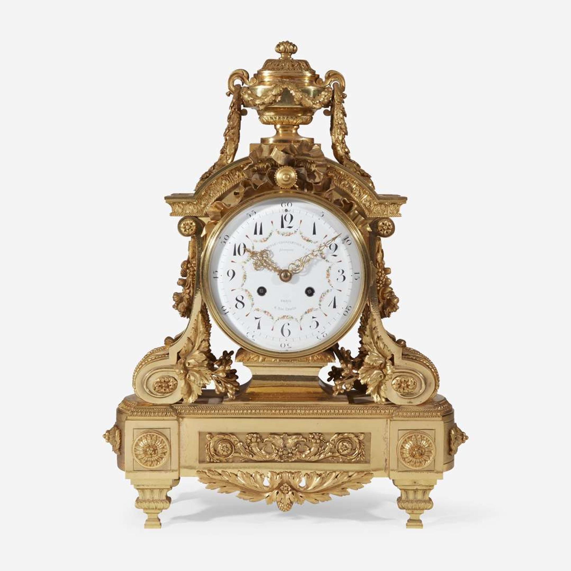 A Louis XVI Style Gilt-Bronze Mantel Clock Lemerle-Charpentier & Cie., Paris, 19th century