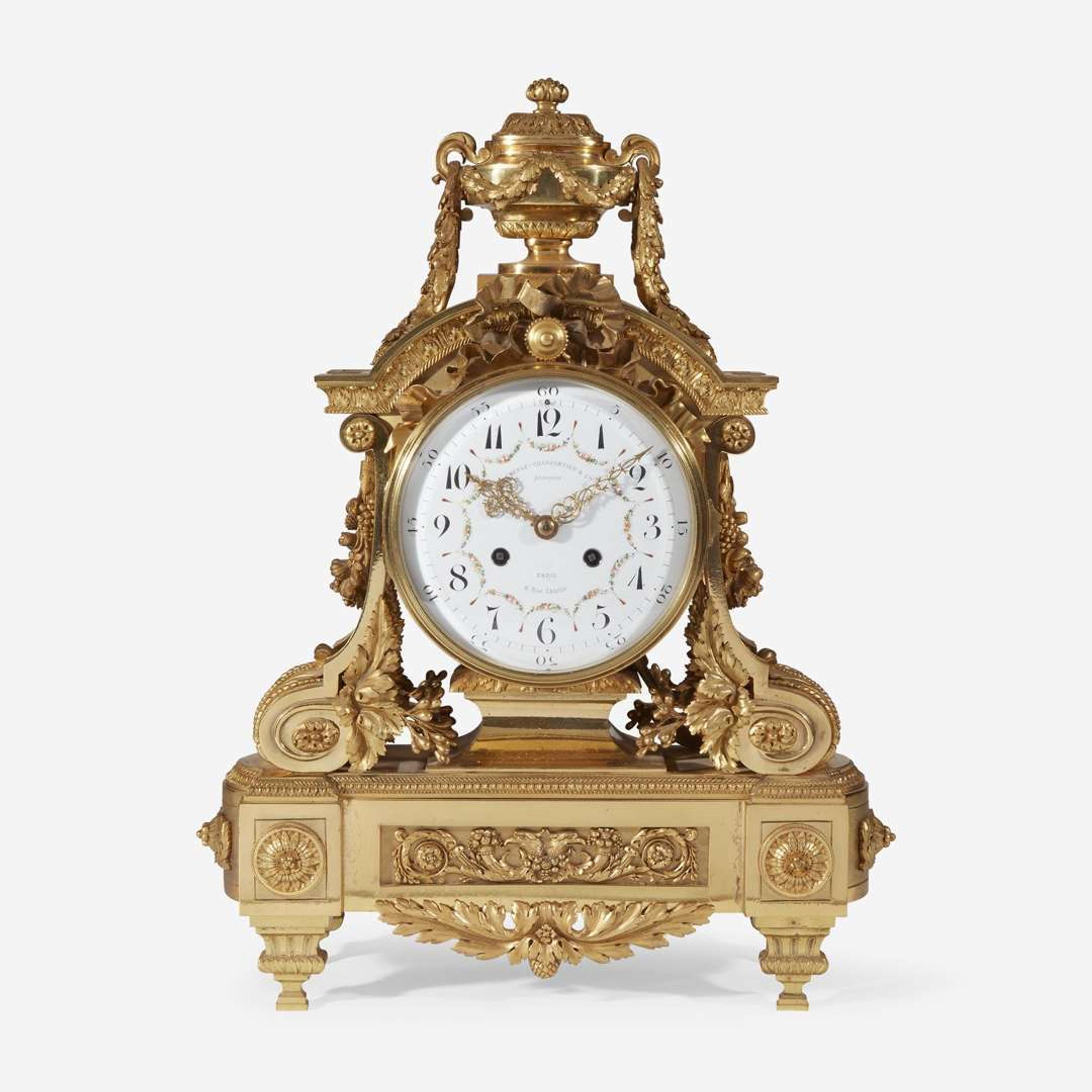A Louis XVI Style Gilt-Bronze Mantel Clock Lemerle-Charpentier & Cie., Paris, 19th century