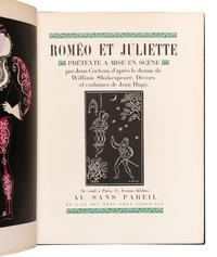 [ARTIST'S BOOK]. SHAKESPEARE, William (1564-1616). Roméo et Juliette, Prétexte a Mise en Scène par Jean Cocteau, d’après le Drame de William Shakespeare. Décors et Costumes de Jean Hugo. Paris: Au Sans Pareil, 1926.