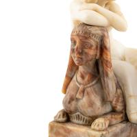 An Italian Alabaster and Marble Figural Group