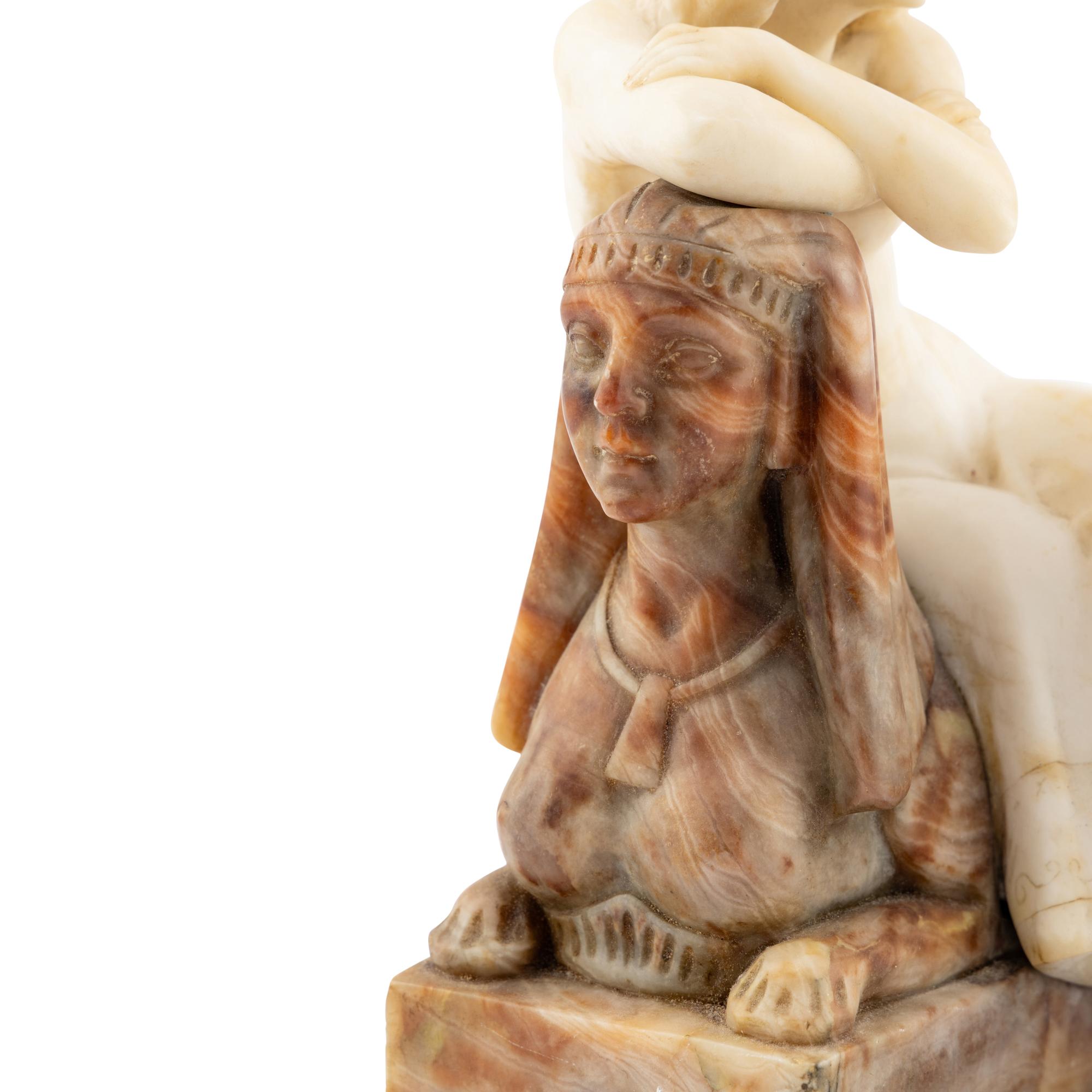 An Italian Alabaster and Marble Figural Group