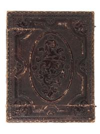 [EARLY PHOTOGRAPHY]. A group of 19 daguerreotypes, ambrotypes, tintypes, and CDVs featuring women, a family, and couples, highlighted by half plate daguerreotype of a young couple.