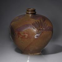 A Chinese Iron-Brown-Decorated Teadust-Glazed Vase, Jin Dynasty 金 茶葉末釉鐵鏽花紋小口瓶