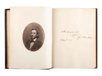 [CHAMBERLAIN, Joshua Lawrence (1828-1914)]. 1858 Bowdoin College yearbook with signatures and photographs of Joseph S. CHAMBERLAIN, Alpheus S. PACKARD, and others. [ With :] Bowdoin in the War. SIGNED by Chamberlain.