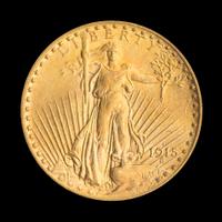 A United States 1915-S St. Gaudens $20 Gold Coin