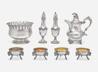 An assembled group of eight sterling silver tablewares, Tiffany & Co., New York, NY