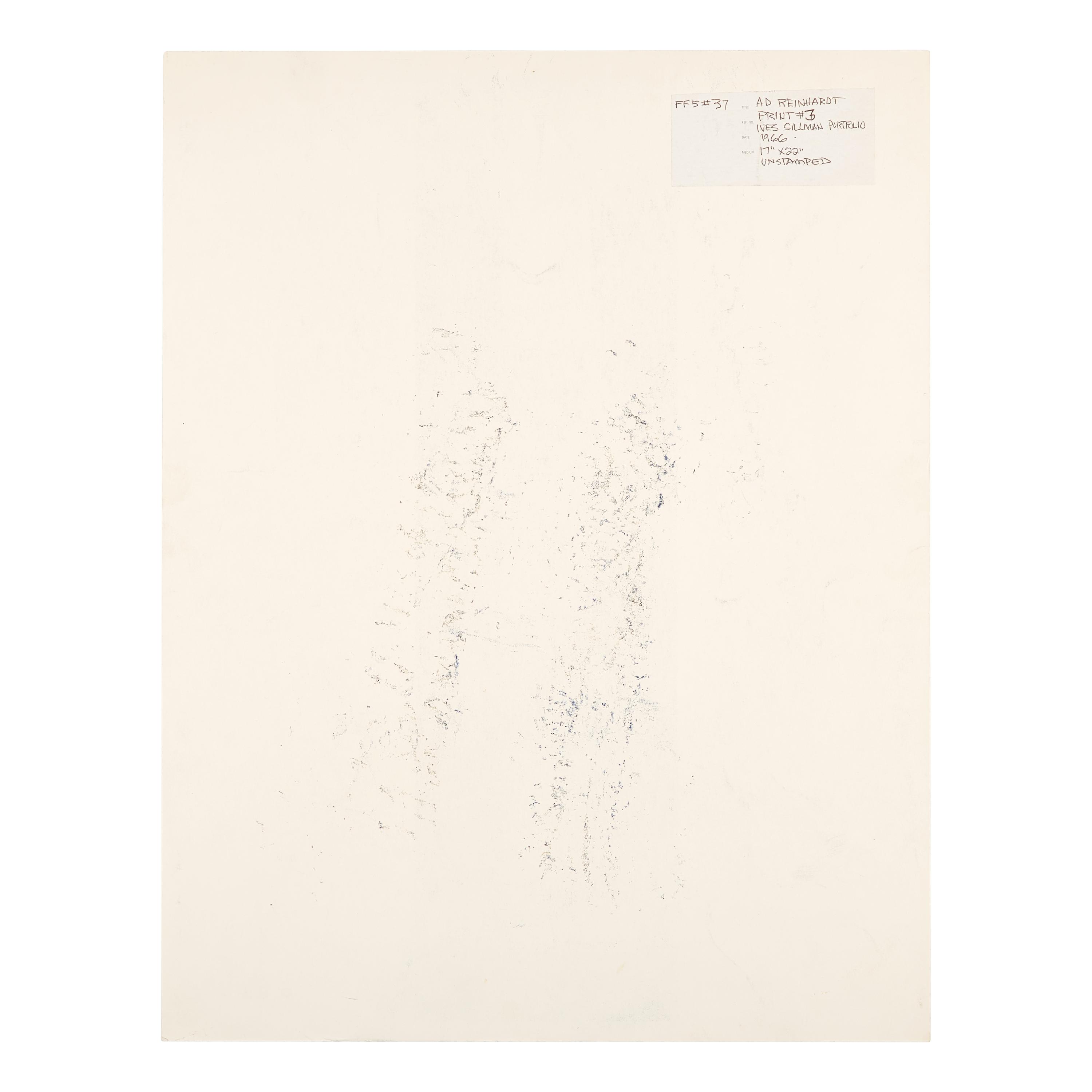 Ad Reinhardt (American, 1913-1967) — Untitled (from 10 Screenprints by Ad Reinhardt ), 1966