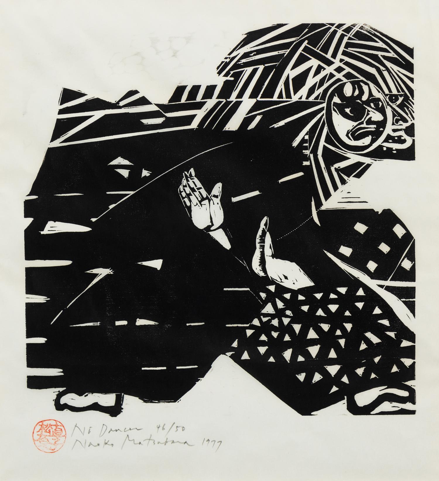 Naoko Matsubara, (Japanese, b. 1937), No Dancer and Spring Mirror (a pair of works)