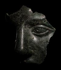 A Roman Bronze Fragmentary Face
