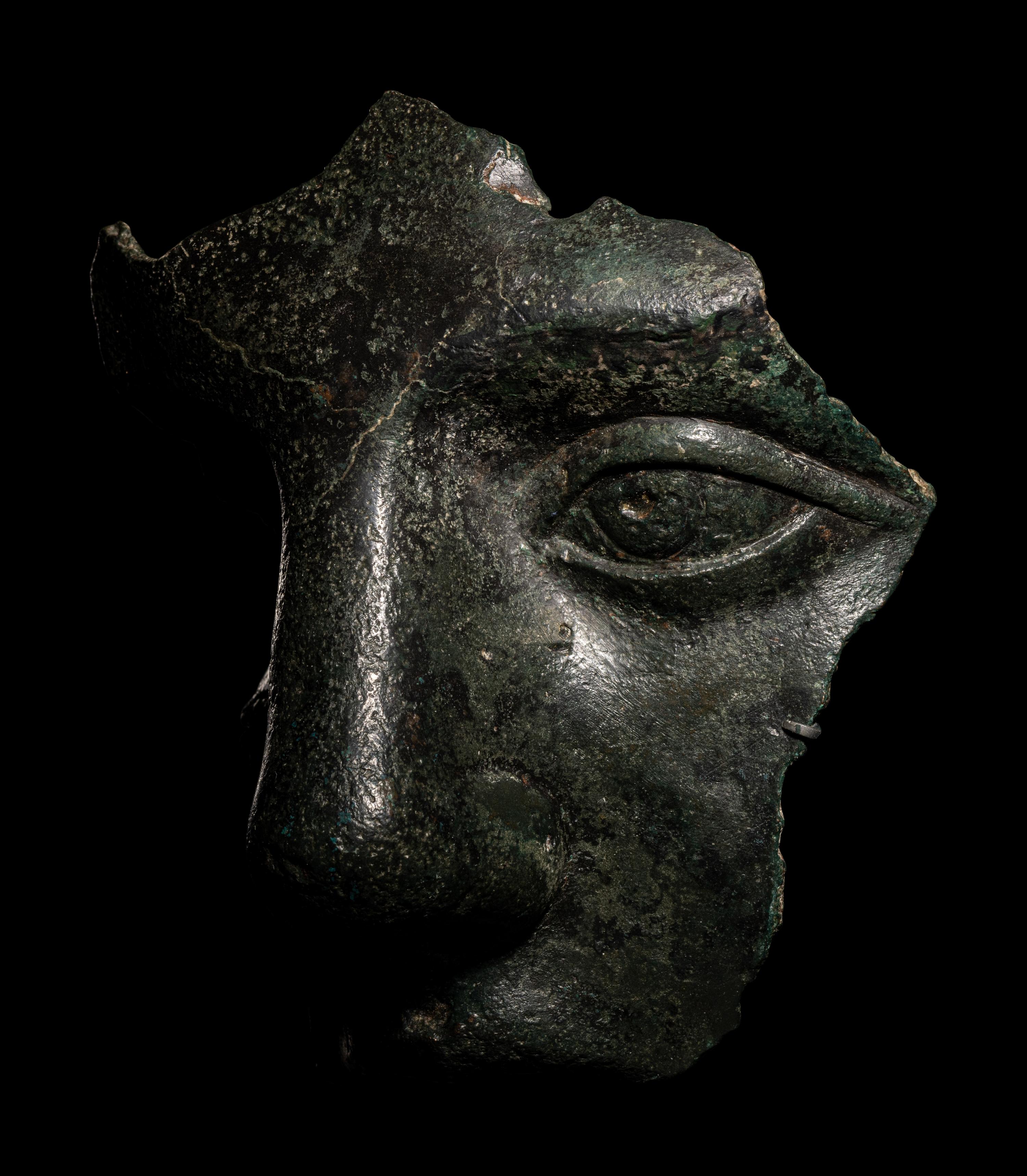 A Roman Bronze Fragmentary Face