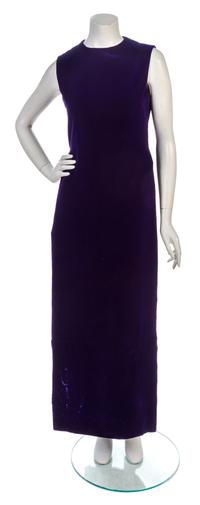 A Pierre Cardin Purple Velvet Tabard, Size 8.