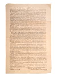 [WOMEN'S SUFFRAGE]. ANTHONY, Susan B. (1820-1906). The Status of Woman, Past, Present, and Future. [Boston?]: [Arena Publishing Co.], 1897. INSCRIBED BY ANTHONY.
