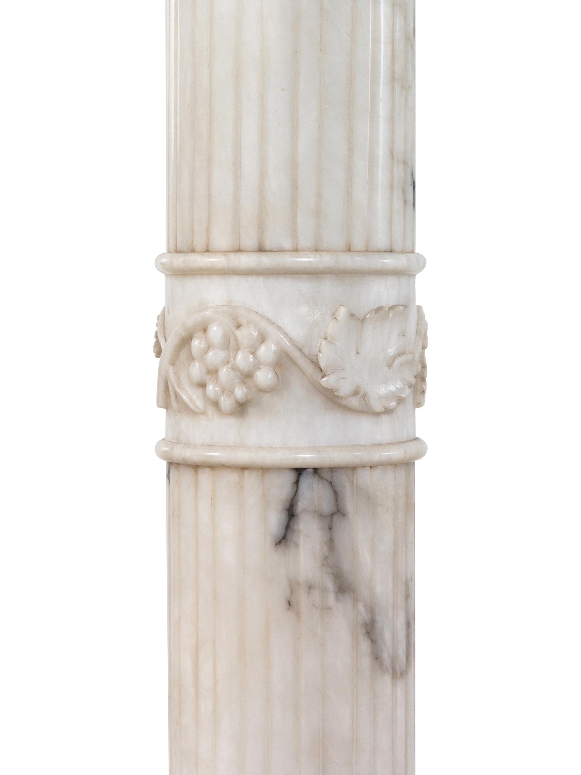 Two Continental Marble Pedestals