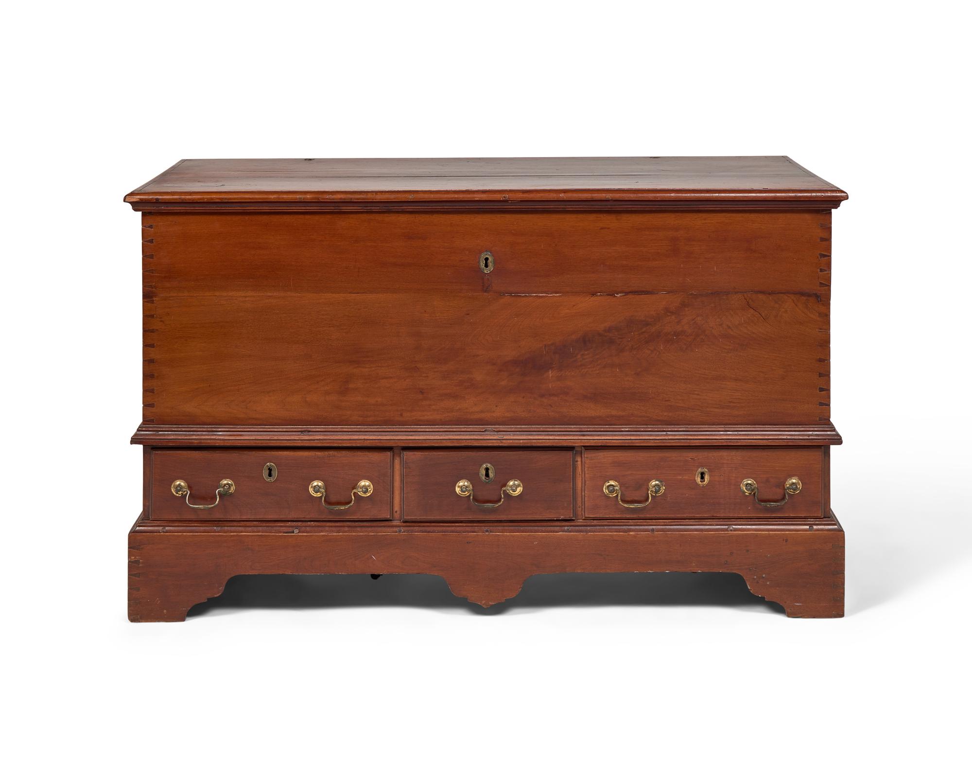 A Chippendale Walnut Blanket Chest
