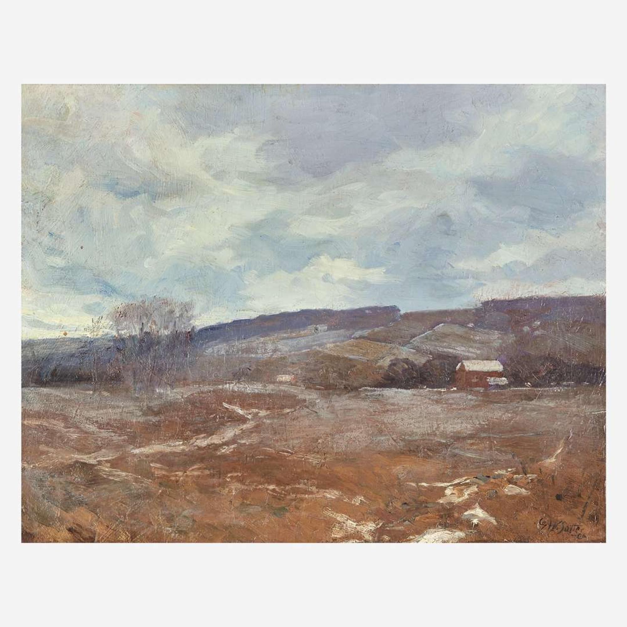 George William Sotter (American, 1879-1953) Melting Snow (Bucks County Landscape)