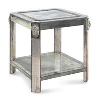 Beveled Mirrored End Table
