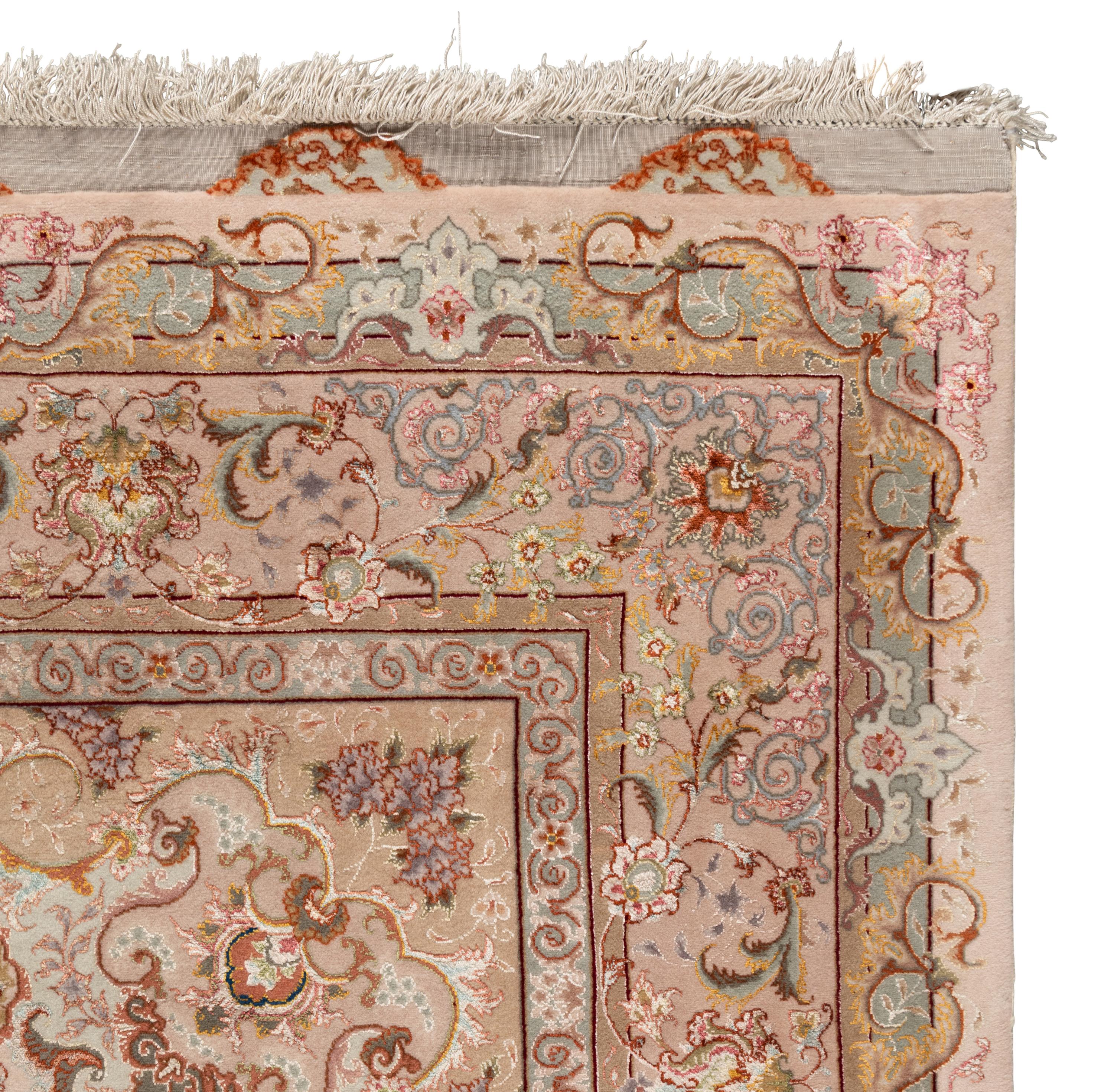 A Qom Silk Rug