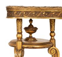 A Louis XV Style Giltwood Vitrine Table