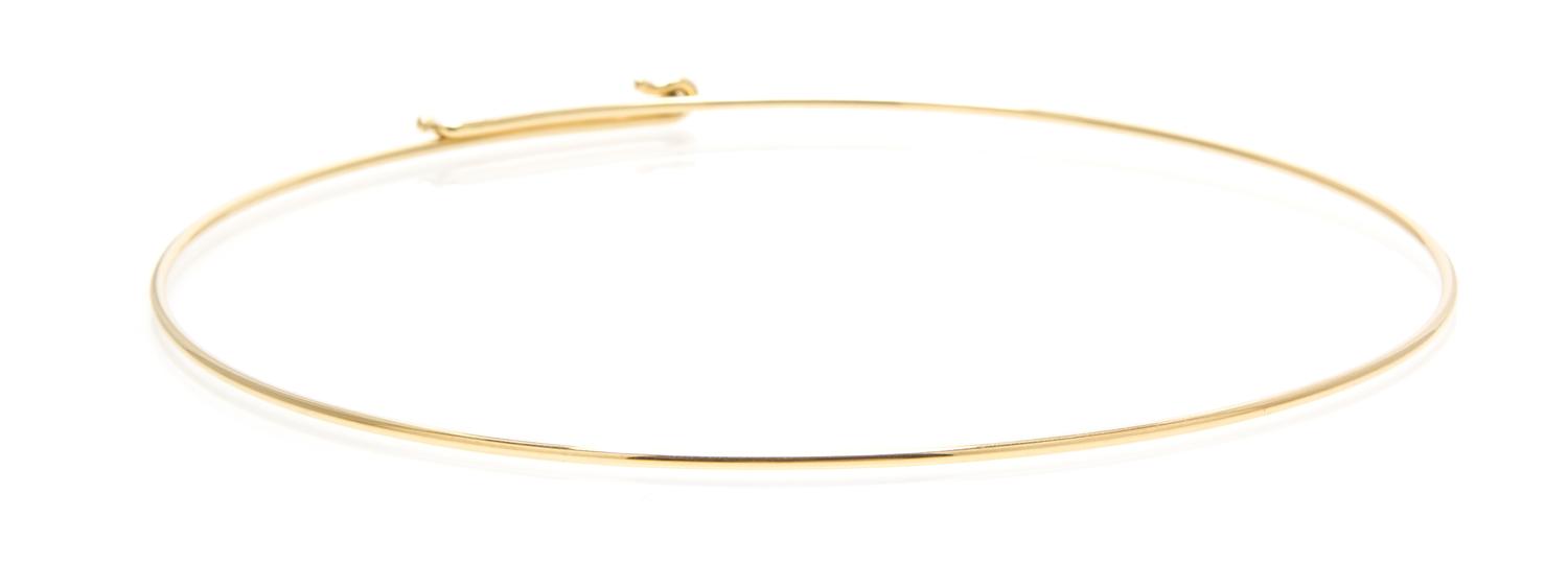 A 14 Karat Yellow Gold Torque Necklace. 7.80 dwts.