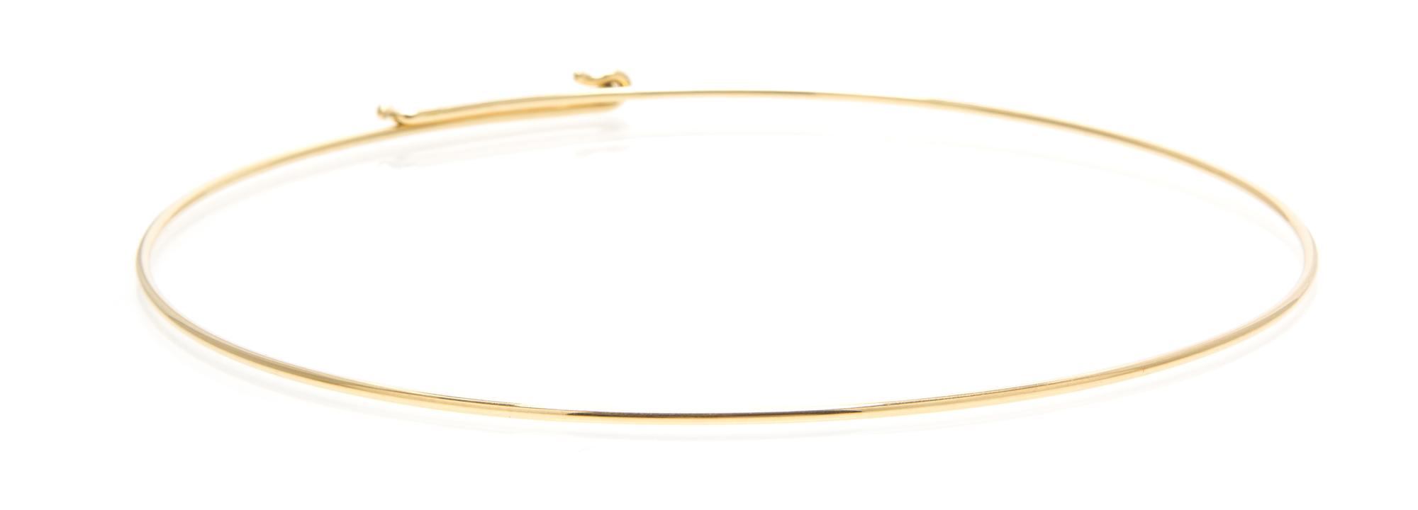 A 14 Karat Yellow Gold Torque Necklace. 7.80 dwts.