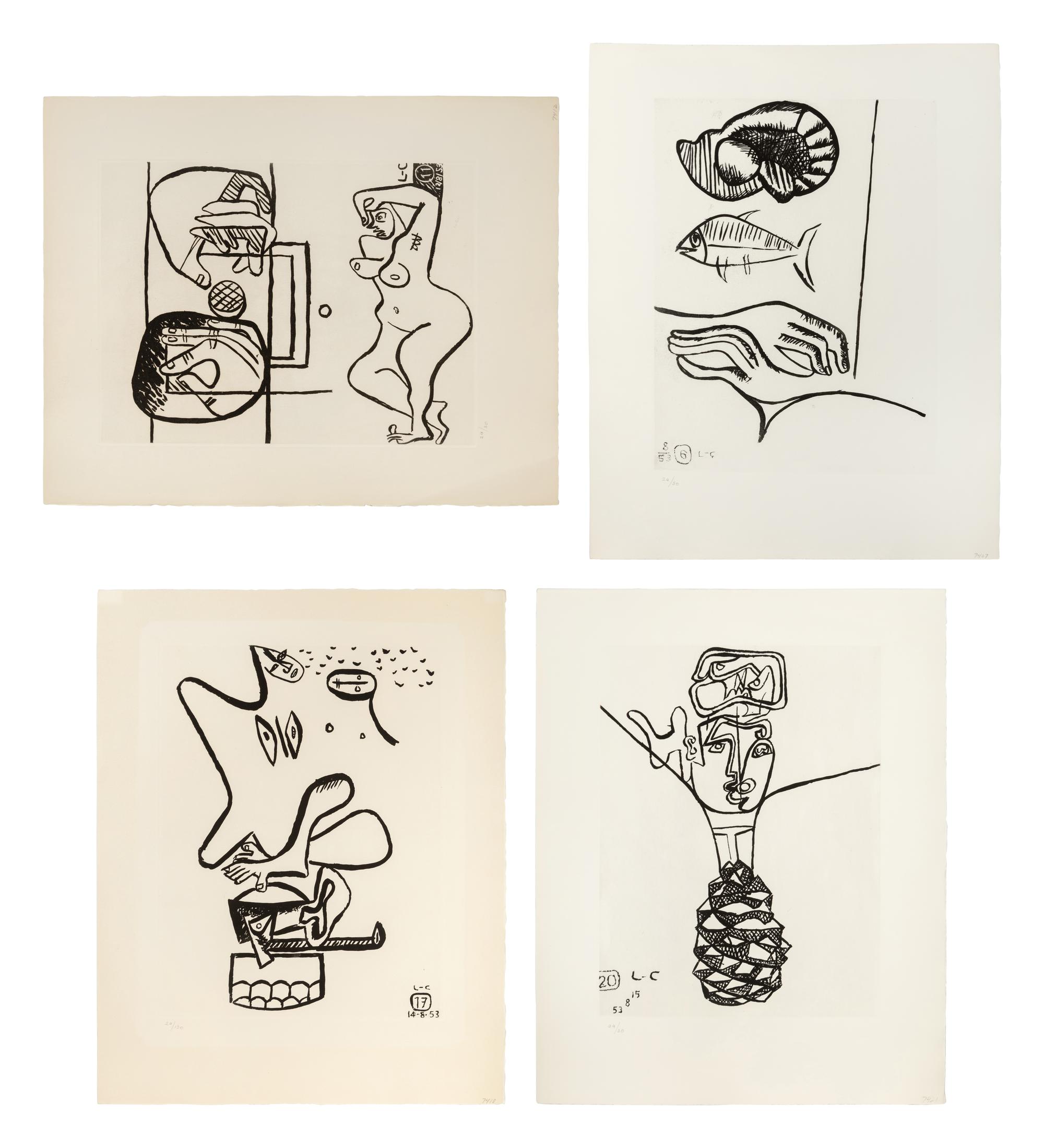 A group of four prints from Unité , 1963-65