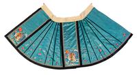 A Chinese Embroidered Silk Skirt Height 37 inches. — 19TH CENTURY