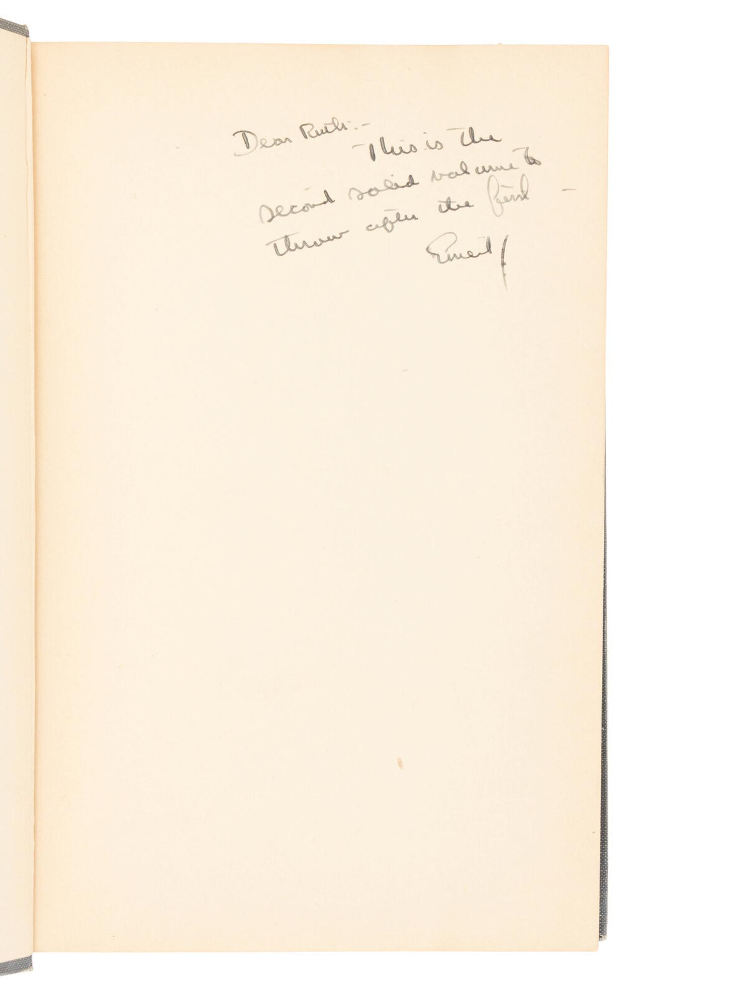 [HEMINGWAY, Ernest (1899-1961)]. BLUNT, Wilfrid Scawen (1901-1987). My Diaries: Being a Personal Narrative of Events 1888-1914. New York: Alfred A. Knopf, 1923.