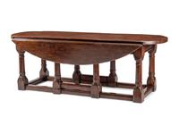 A William and Mary Oak Drop-Leaf Table