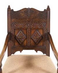 A William and Mary Style Oak Armchair
