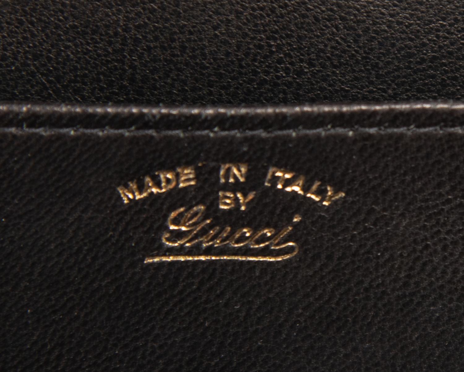 Gucci Black Lizard Skin Bag, 1960-80s